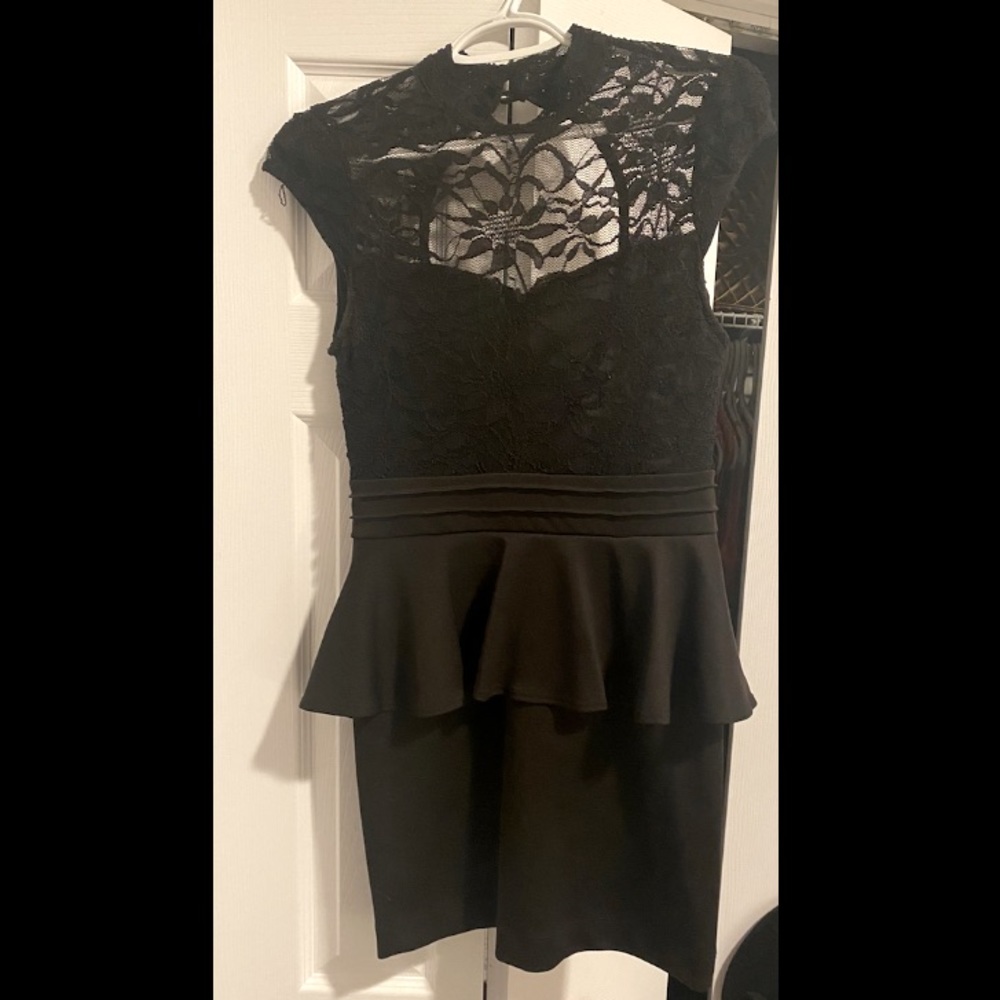 Formal mini dress, open back